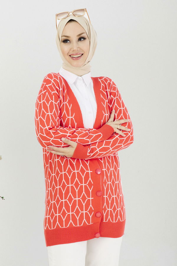 Triko Hırka Turuncu - 21725 TURUNCU