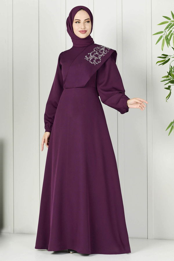 Abiye Elbise Mor - 11088