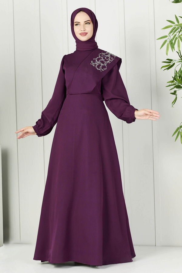 Abiye Elbise Mor - 11088