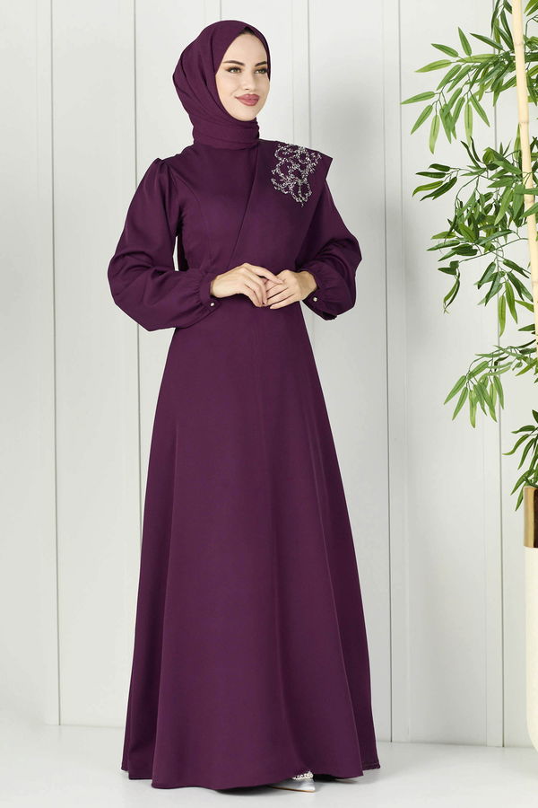 Abiye Elbise Mor - 11088