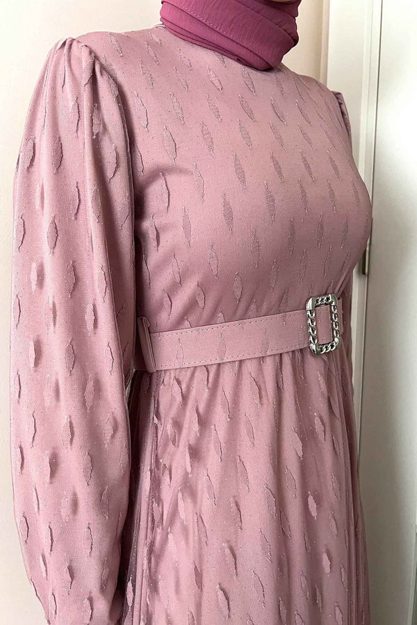 Abiye Elbise Pembe - 11094