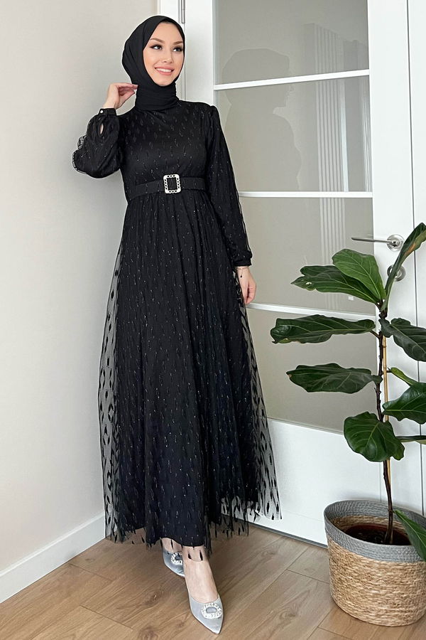 Abiye Elbise Siyah - 11094