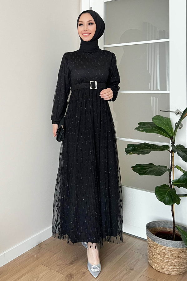 Abiye Elbise Siyah - 11094