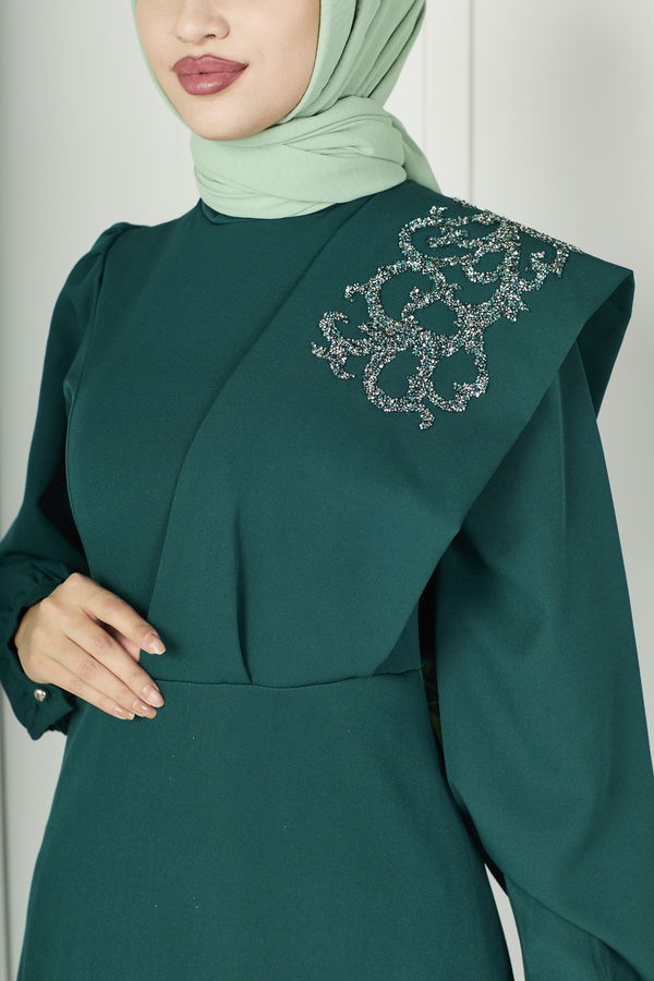 Abiye Elbise Yeşil - 11088 YEŞİL