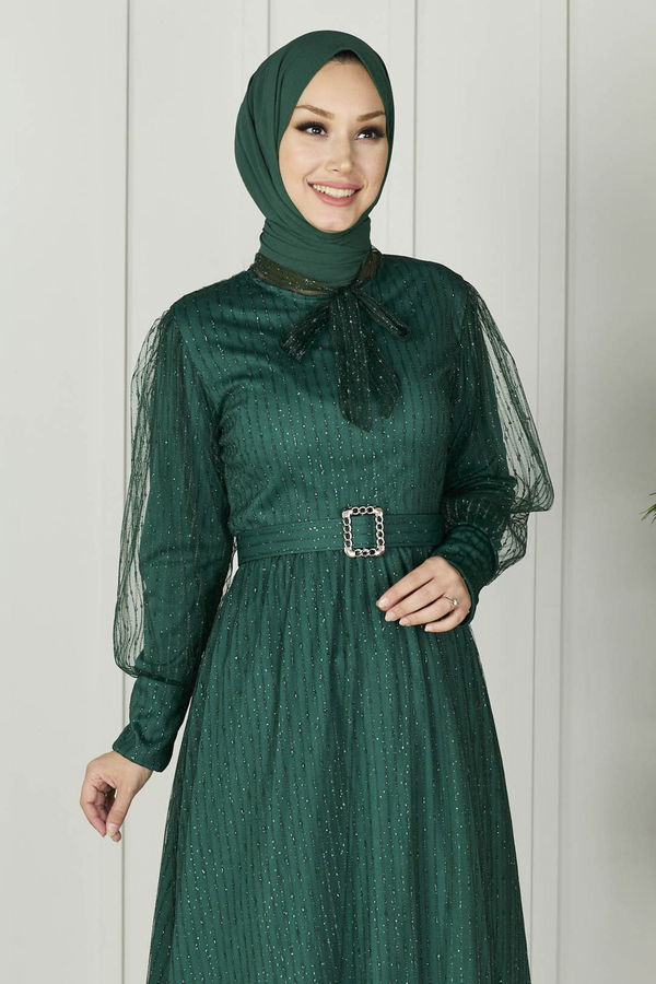 Abiye Elbise Yeşil - 11095