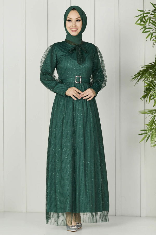 Abiye Elbise Yeşil - 11095