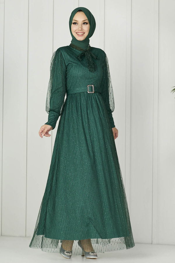 Abiye Elbise Yeşil - 11095
