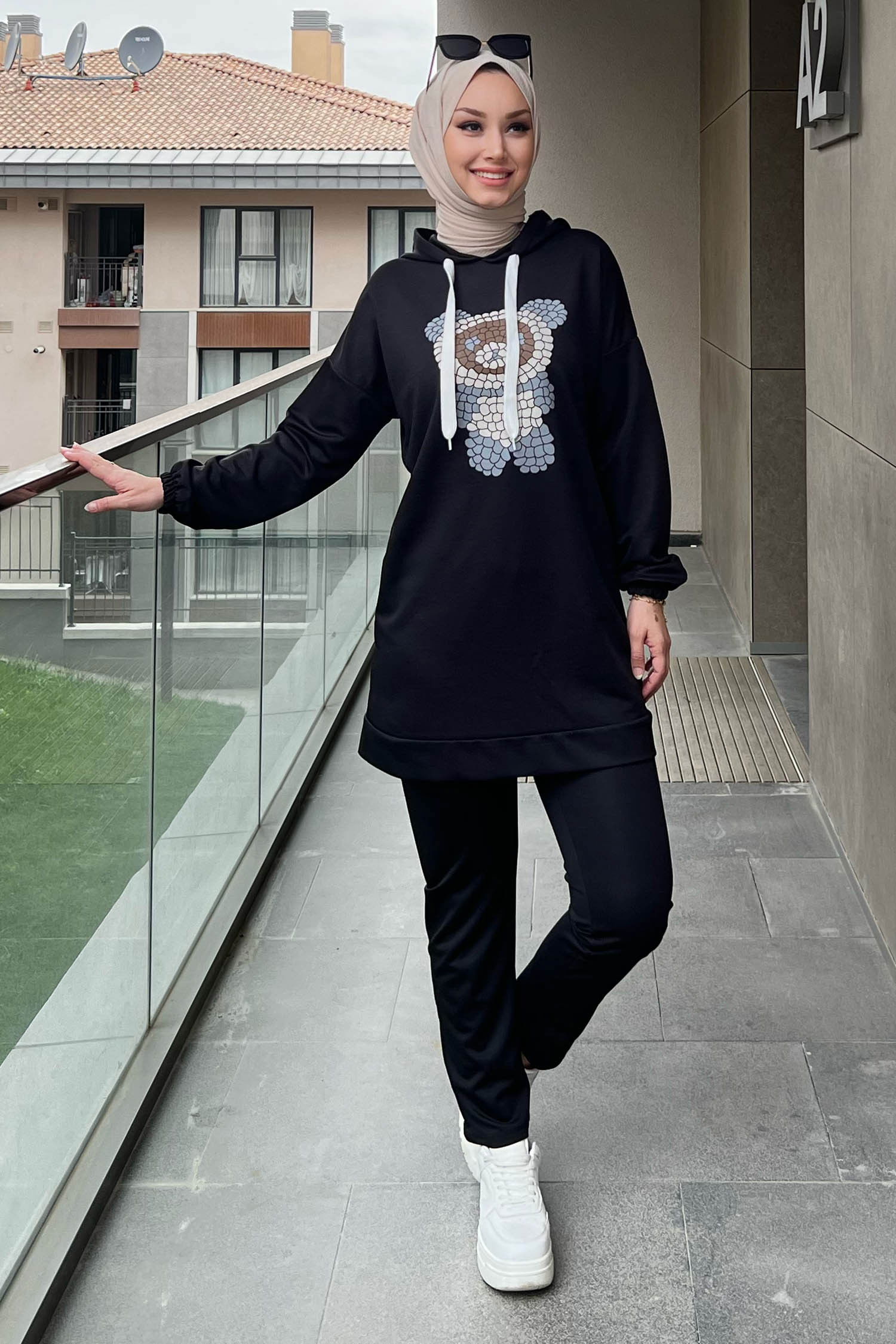 Tunik Pantolon Siyah - 11096