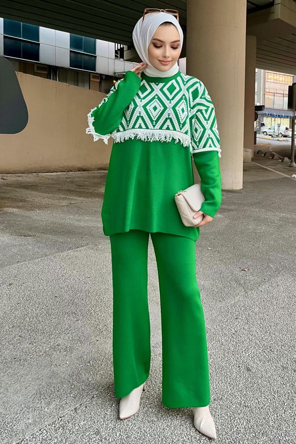 Triko Tunik Pantolon Yeşil - 21808