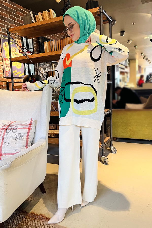 Triko Tunik Pantolon Ekru - 21800