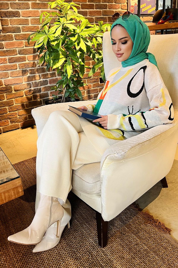 Triko Tunik Pantolon Ekru - 21800