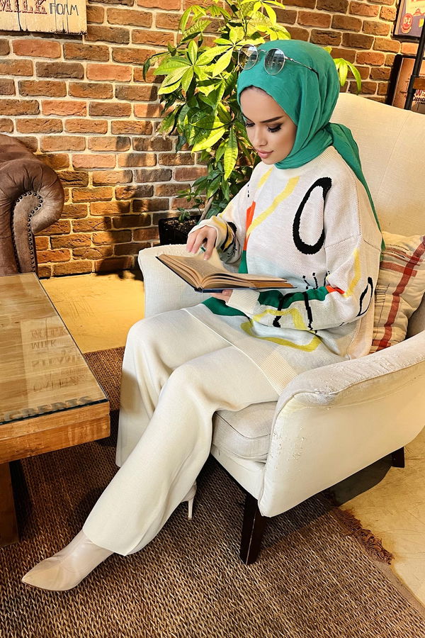 Triko Tunik Pantolon Ekru - 21800