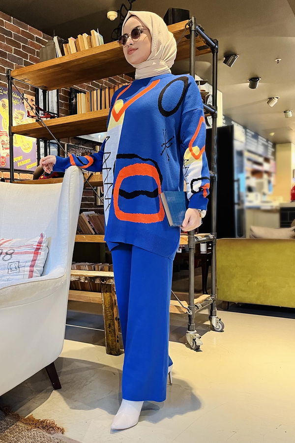 Triko Tunik Pantolon Mavi - 21800