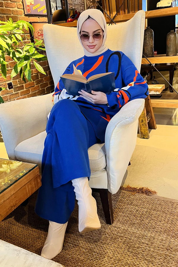 Triko Tunik Pantolon Mavi - 21800