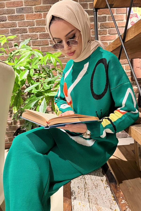 Triko Tunik Pantolon Yeşil - 21800
