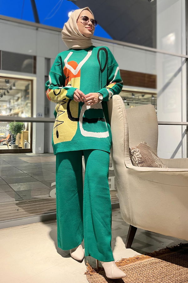 Triko Tunik Pantolon Yeşil - 21800