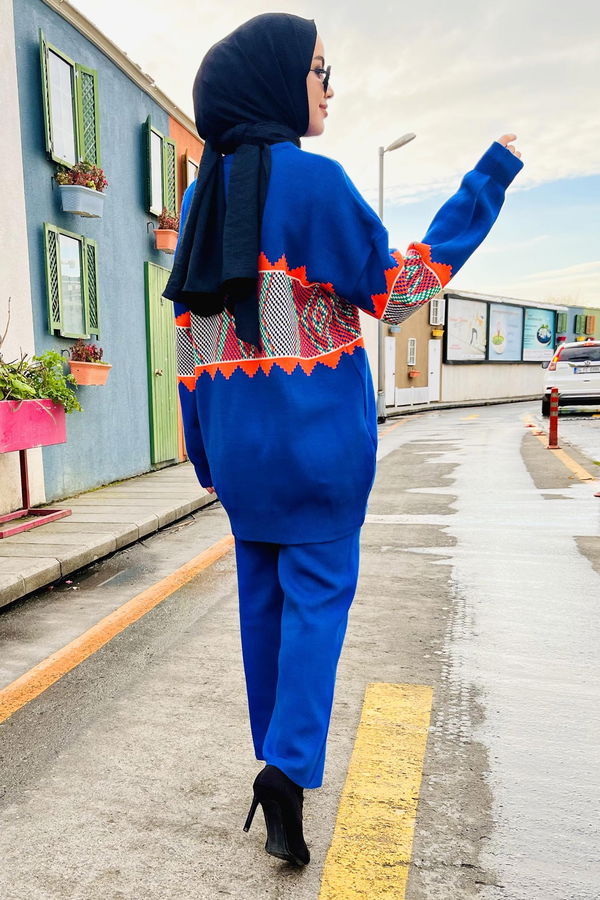 Triko Tunik Pantolon Mavi - 21801