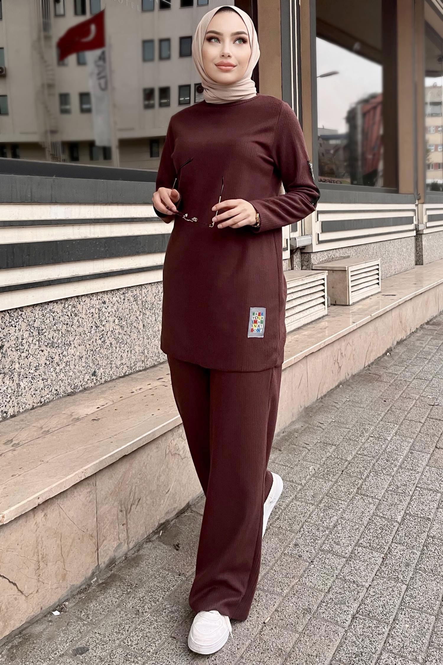 Tunik Pantolon Kahverengi - 11186