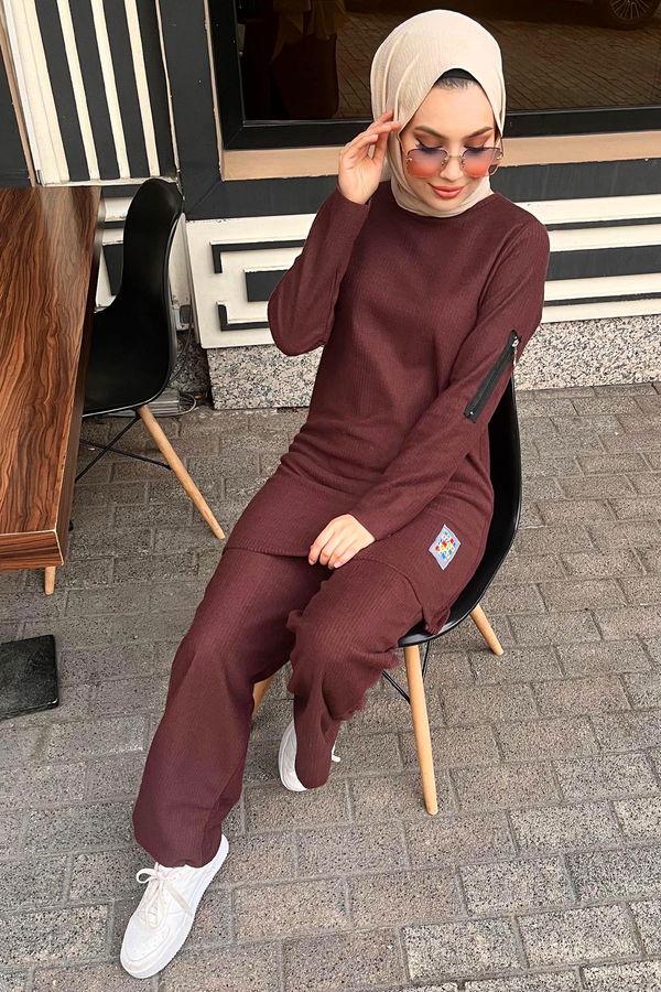 Tunik Pantolon Kahverengi - 11186