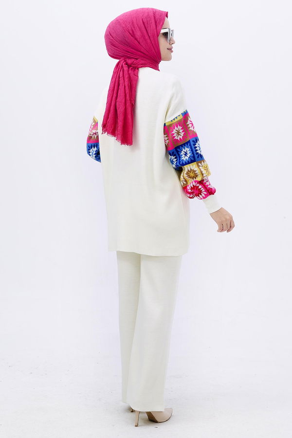 Triko Tunik Pantolon Ekru - 21833