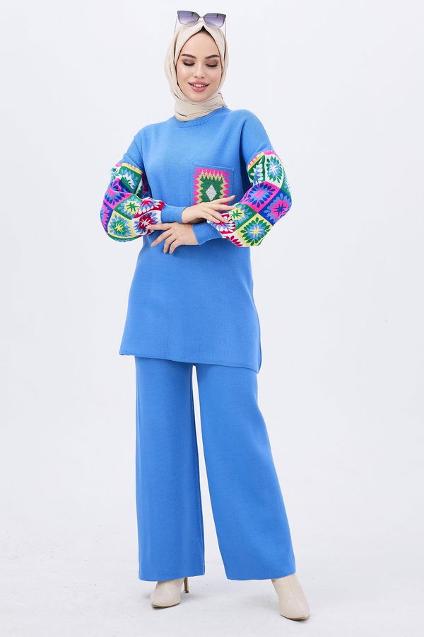 Triko Tunik Pantolon Mavi - 21833