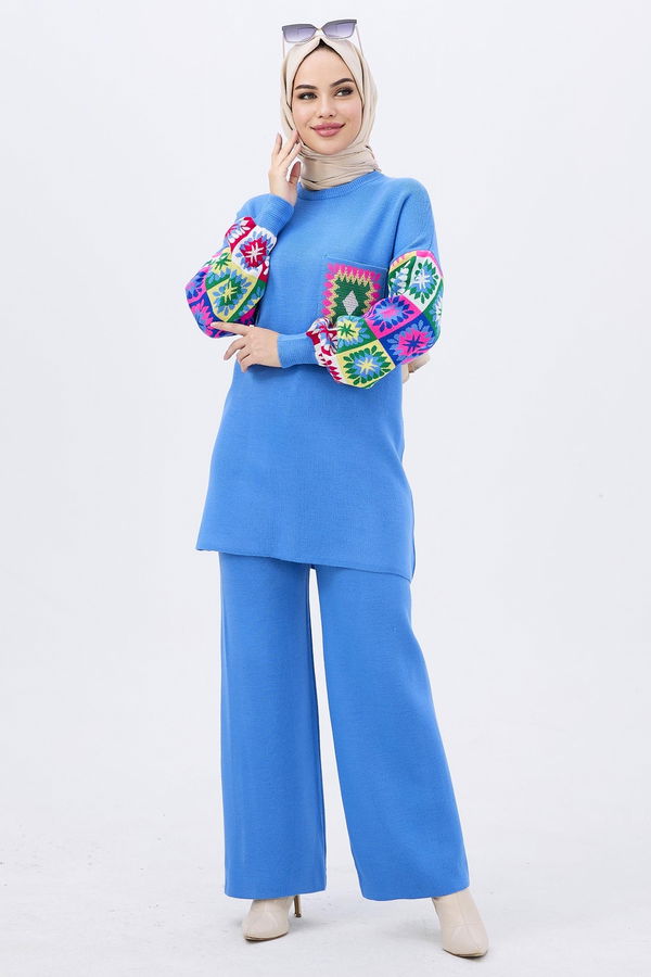 Triko Tunik Pantolon Mavi - 21833
