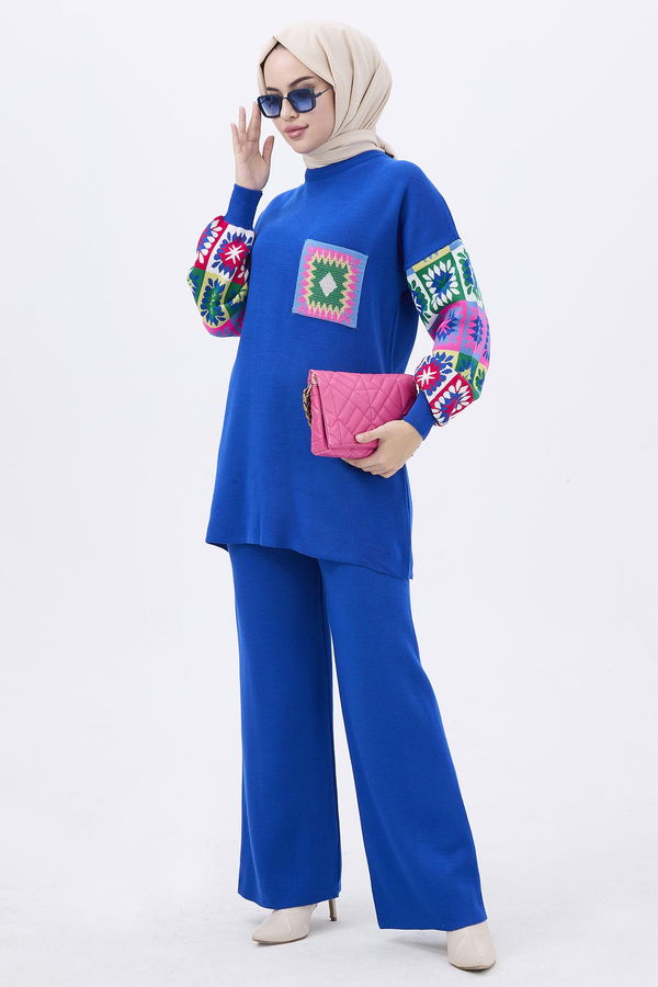 Triko Tunik Pantolon Mavi - 21833
