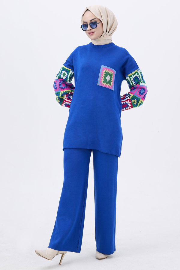 Triko Tunik Pantolon Mavi - 21833