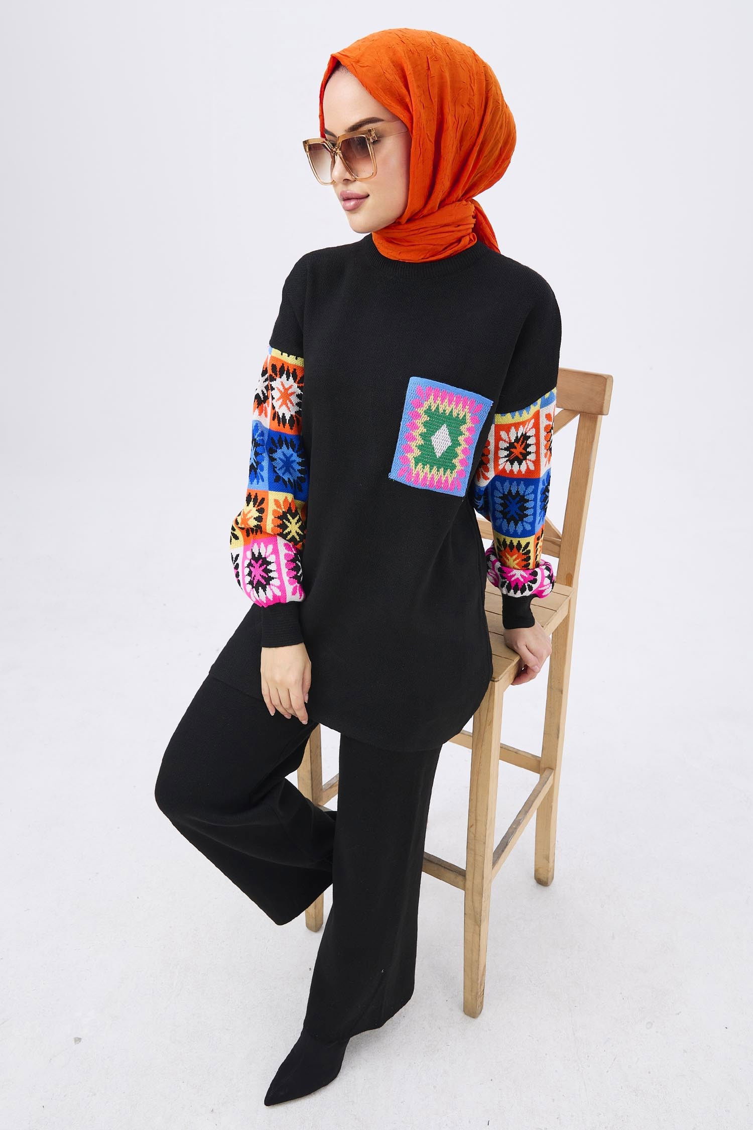 Triko Tunik Pantolon Siyah - 21833