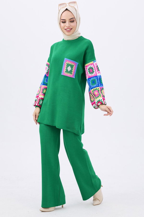Triko Tunik Pantolon Yeşil - 21833