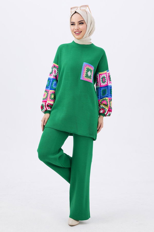 Triko Tunik Pantolon Yeşil - 21833