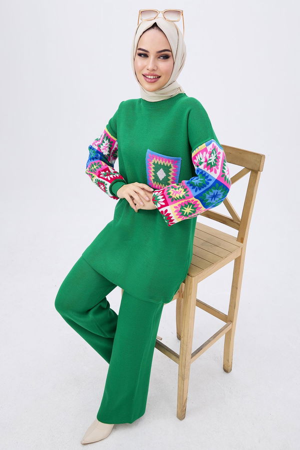Triko Tunik Pantolon Yeşil - 21833