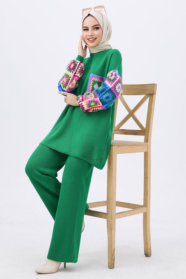 Triko Tunik Pantolon Yeşil - 21833