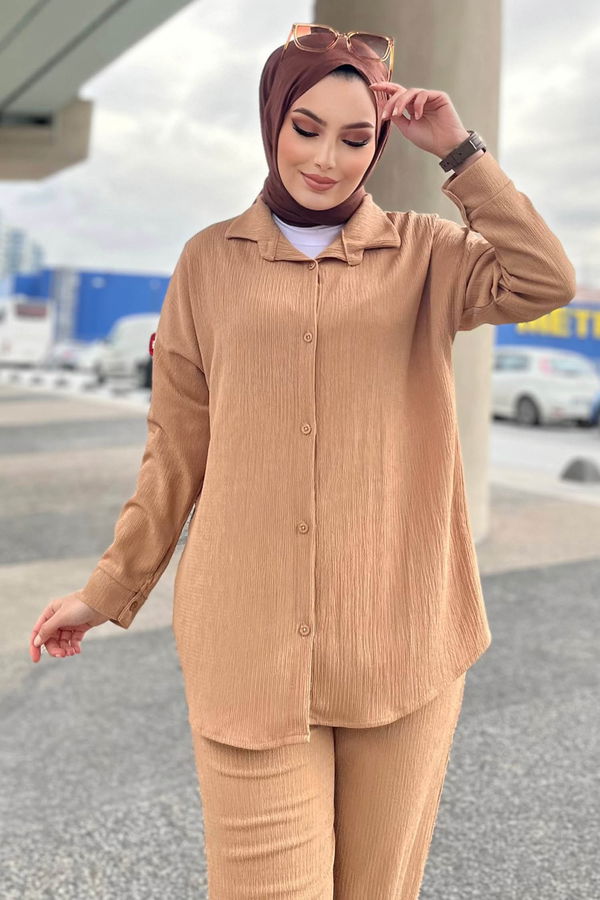 Tunik+Pantolon Vizon - 21852 VİZON