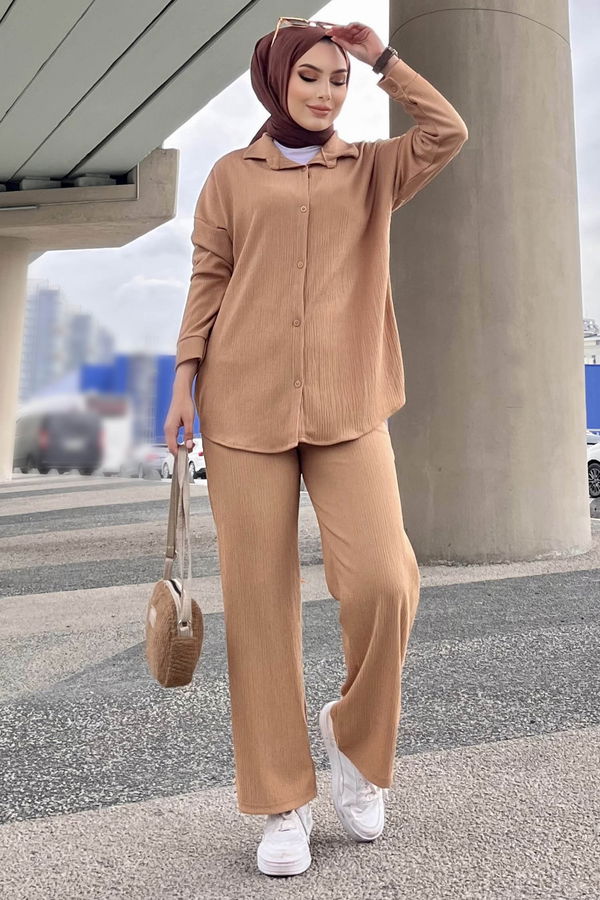 Tunik+Pantolon Vizon - 21852 VİZON