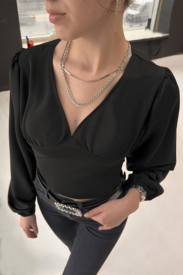 Crop Siyah - 11330