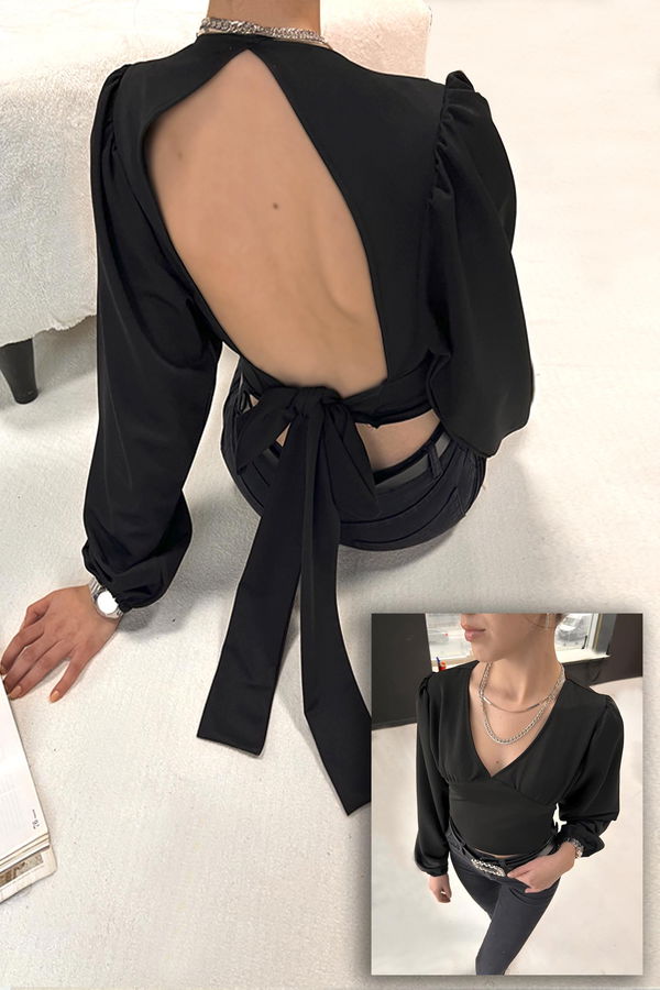 Crop Siyah - 11330