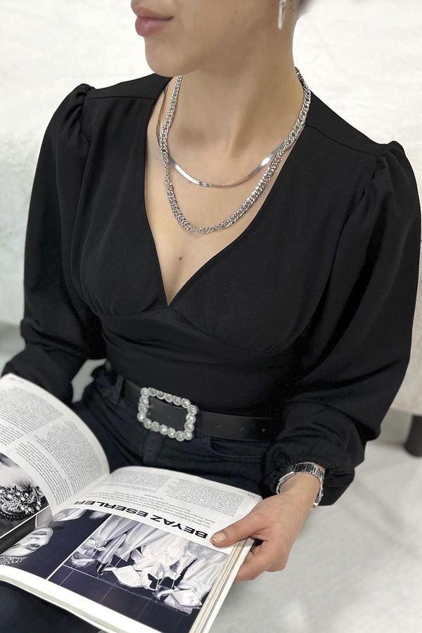 Crop Siyah - 11330