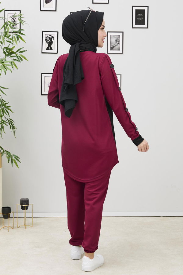Tunik Pantolon Bordo - 11309