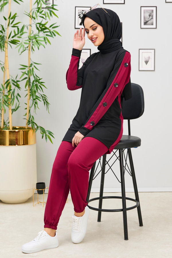 Tunik Pantolon Bordo - 11309