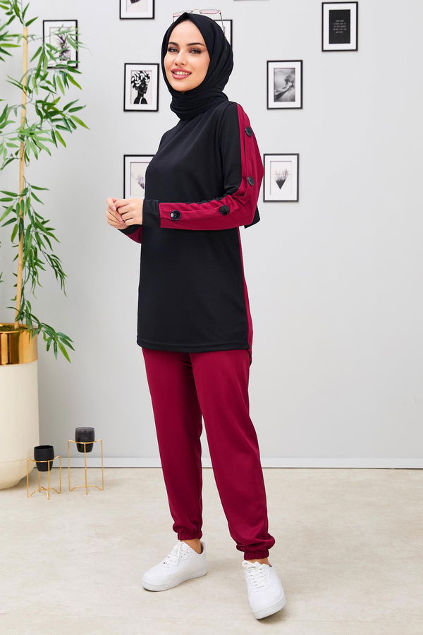 Tunik Pantolon Bordo - 11309