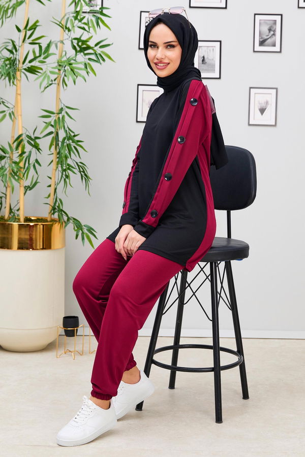 Tunik Pantolon Bordo - 11309