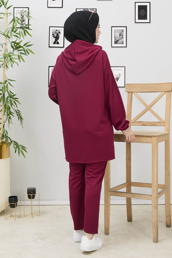 Tunik+Pantolon Bordo - 11181