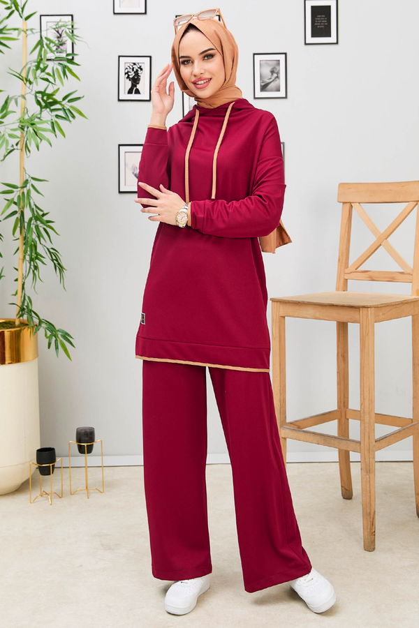 Tunik Pantolon Bordo - 11307