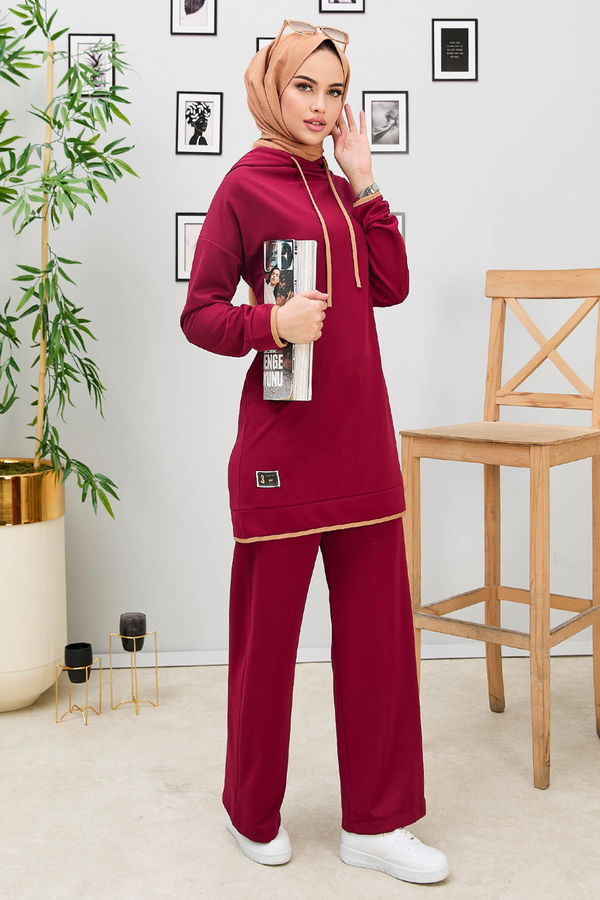 Tunik Pantolon Bordo - 11307