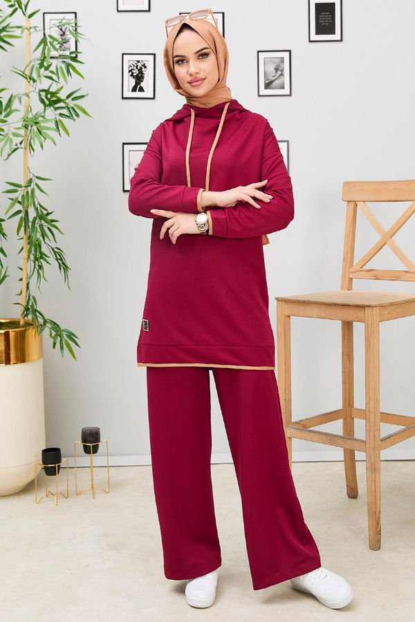 Tunik Pantolon Bordo - 11307