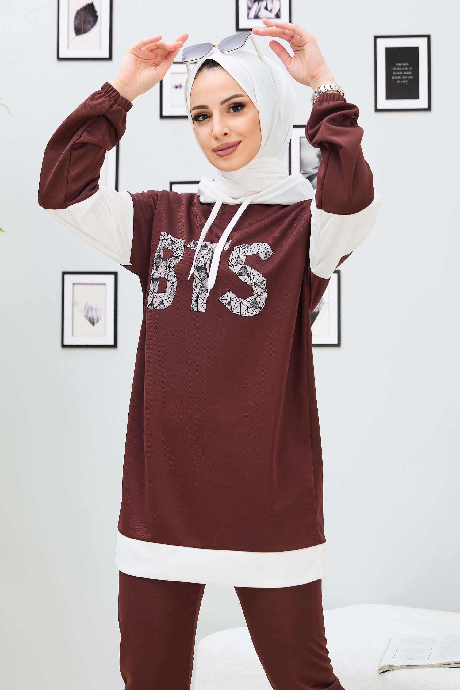 Tunik Pantolon Kahverengi - 11301