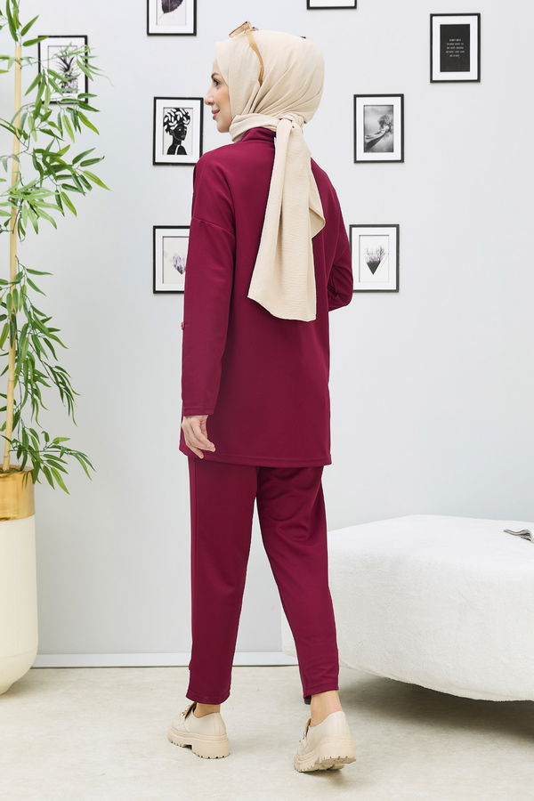 Tunik Pantolon Bordo - 11337
