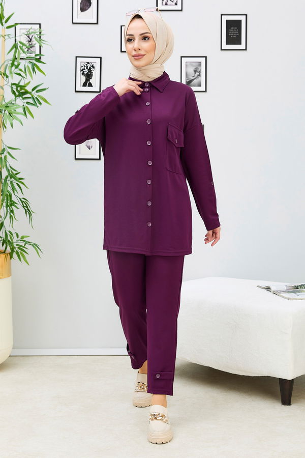 Tunik Pantolon Mor - 11337