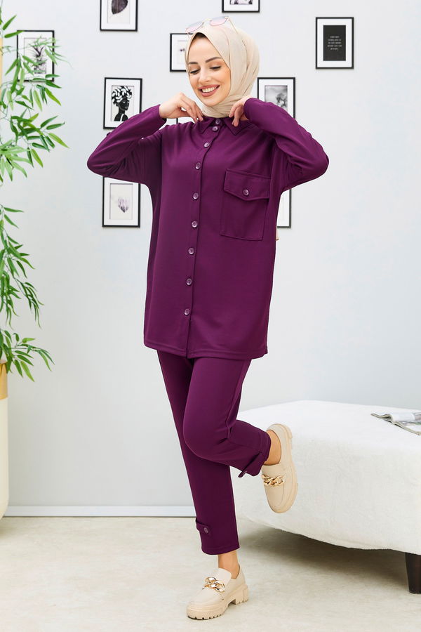 Tunik Pantolon Mor - 11337
